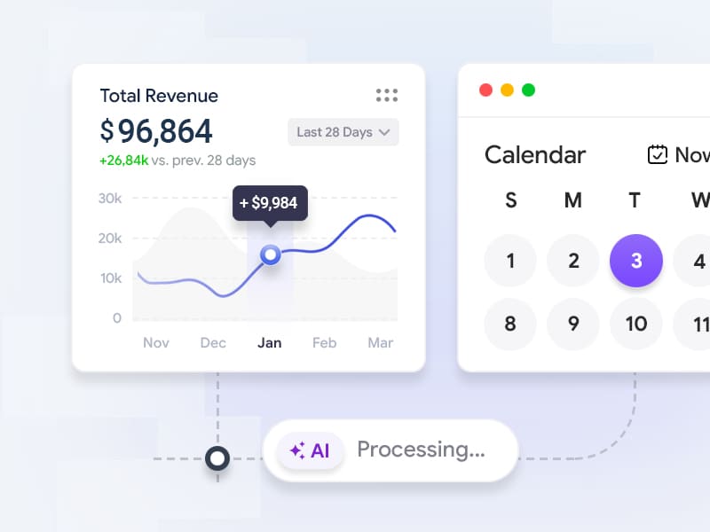 Dashboard interface built by 2RUN for an agency client